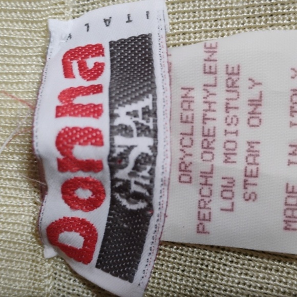 Vintage Donna GISPA Knit Cream Wide Leg, High Waisted Pants - Picture 12 of 14